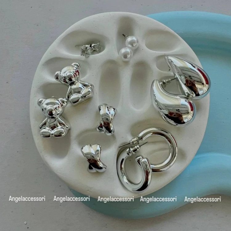 پک گوشواره آبکاری نقره