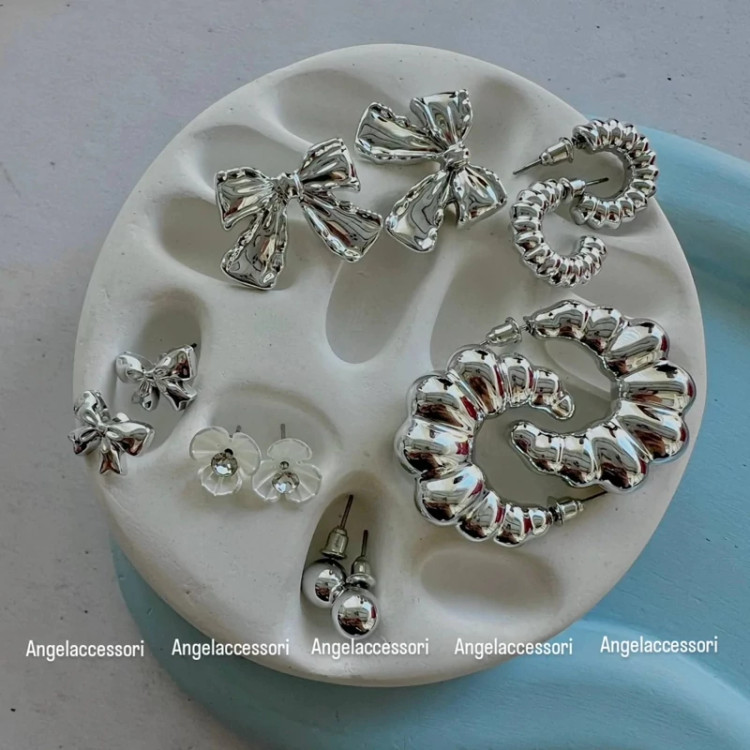 پک گوشواره آبکاری نقره
