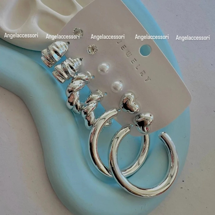پک گوشواره آبکاری نقره