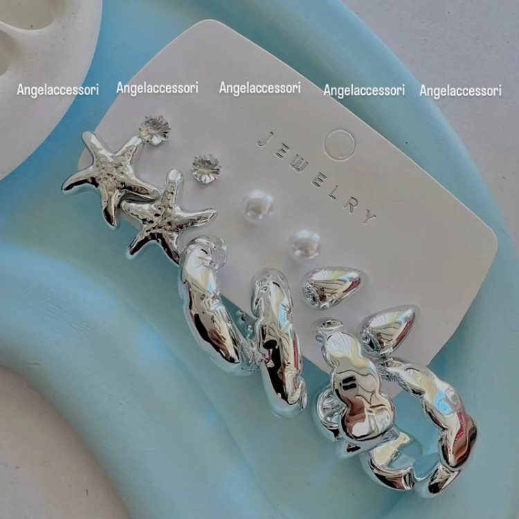 پک گوشواره آبکاری نقره