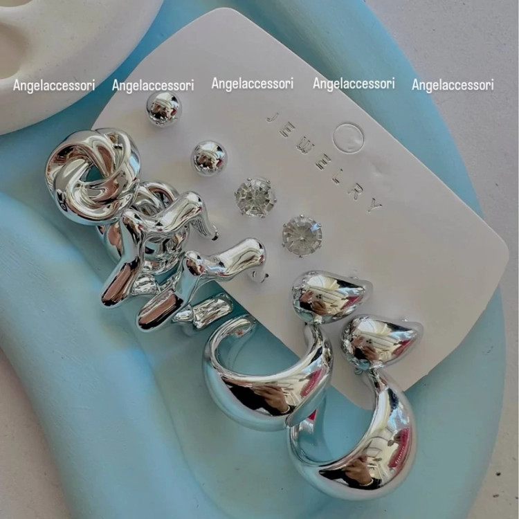 پک گوشواره آبکاری نقره